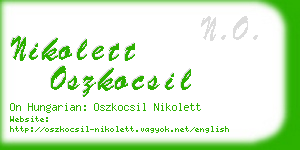 nikolett oszkocsil business card